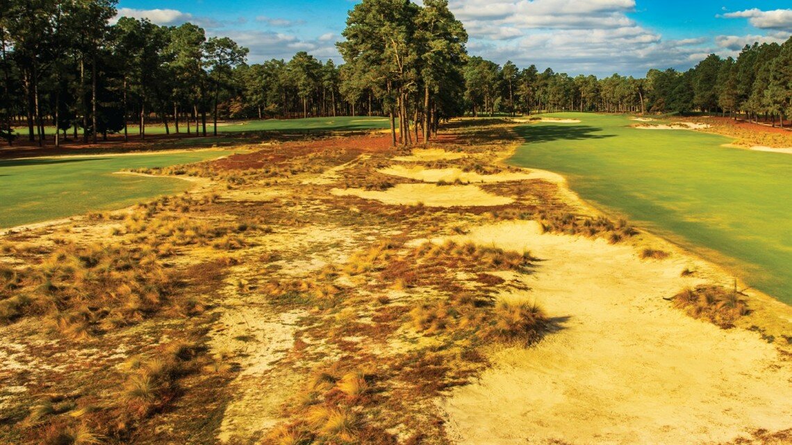 At the U.S. Open in June, Pinehurst No. 2 showed off its single-row irrigation fairways and native areas. PHOTO: COURTESY OF THE USGA