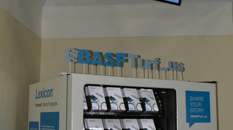 The BASF Golf Industry Show Booth. Photo by Lawrence Aylward.